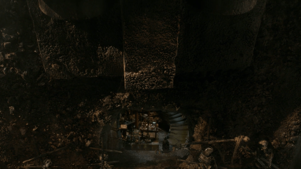 A rusted wide shot of a laboratory.